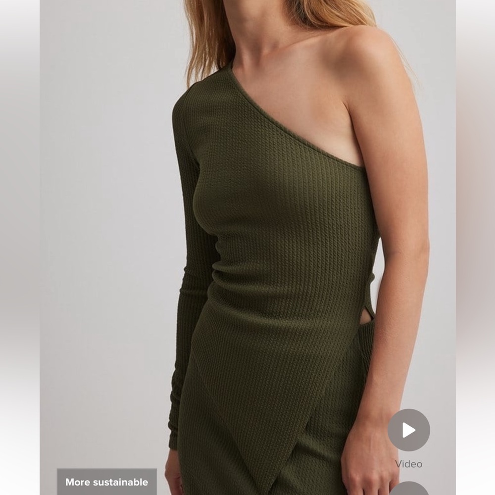 NWT NA-KD One Sleeve Jersey Top